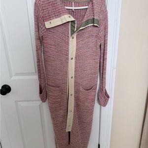 Free People Pink Knit Cardigan